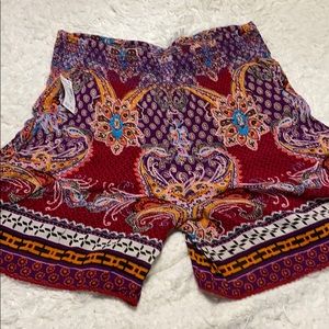 Boho plus size Bermuda shorts